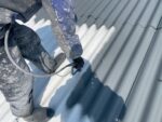 【工場】スレート屋根 　塗装補強工事(広島県山県郡)